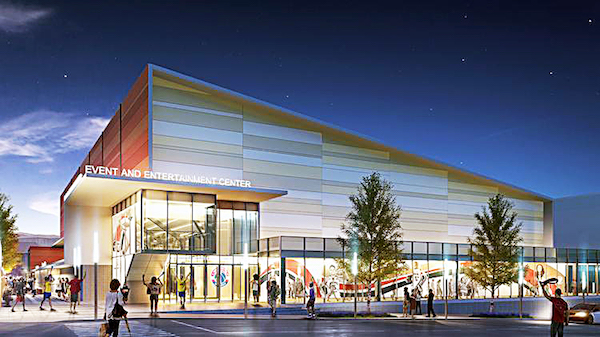 A rendering of the Entertainment and Sports Arena in Congress Heights