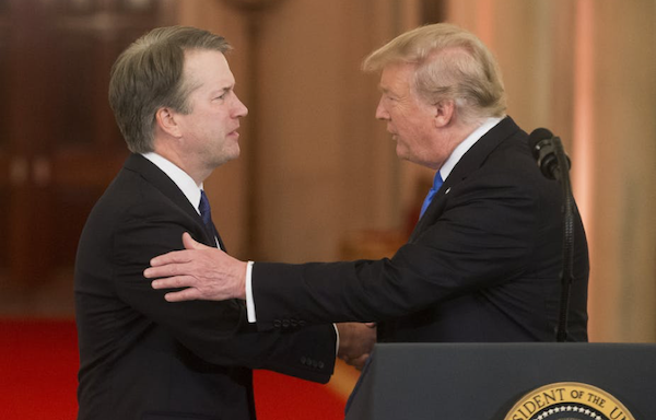 Supreme Court nominee Brett Kavanaugh (left) with President Donald Trump (Courtesy of Wikimedia Commons)