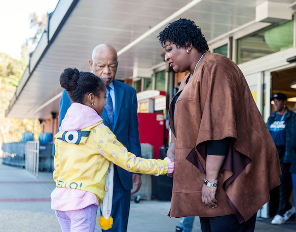 Georgia Democratic gubernatorial candidate Stacey Abrams campaigned with Rep. John Lewis (D-Ga.). (Courtesy photo)