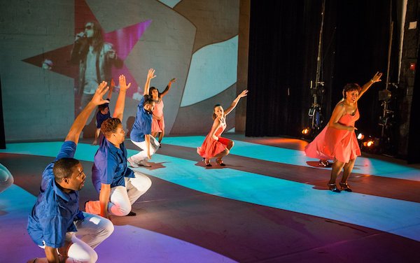 DC Casineros perform "Bailando con Juan Formell y Los Van Van: A 50 Years Journey on the Musical Train of Cuba and its Legendary Founder" at the Dance Place. (Photo by Yoav Magid)