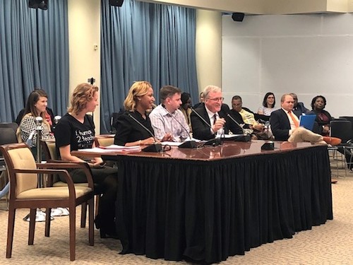 The DC State Board of Education heard last month from teachers in both the DCPS and public charter schools systems. (Courtesy of SBOE)