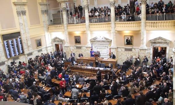 The Maryland House of Delegates convenes at the State House in Annapolis for the first day of the 2019 General Assembly on Jan. 9. (Brigette White/The Washington Informer)