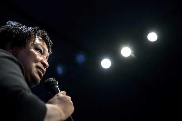 Former Georgia gubernatorial Candidate Stacy Abrams thanks her campaign supporters and announces her attention to run for future political office at The Grille House in Albany, Georgia on Monday January 21, 2019. (Photo by Melina Mara/The Washington Post via Getty Images)