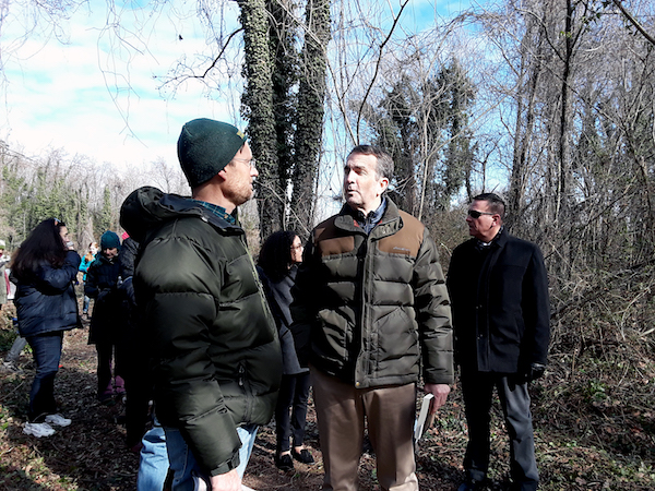**FILE** Newly inaugurated Virginia Gov. Ralph Northam joins community workers who spent the MLK birthday on Jan. 15 sprucing up the historic Evergreen Cemetery in Richmond, which serves as the final resting place for many prominent African Americans. (Dorothy Rowley/The Washington Informer)