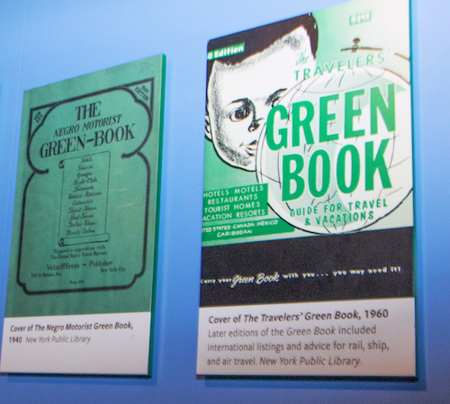 A plaque representing the original "Green Book"