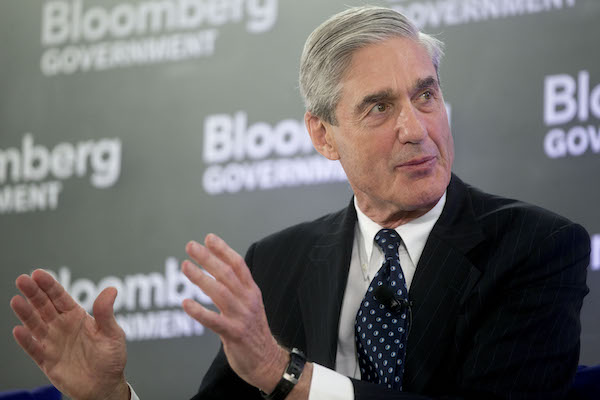 **FILE** Robert Mueller, former director of the Federal Bureau of Investigation (FBI), speaks during a Bloomberg Government cybersecurity conference in Washington, D.C., on June 3, 2014. The conference was titled "Cybersecurity: Getting to Business." (Andrew Harrer/Bloomberg via Getty Images)