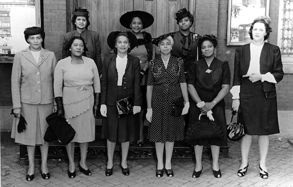 Zionette Circle, arm of the Women's Society, social club at Mount Zion United Methodist Church, in the 1940s (Courtesy of Mount Zion United Methodist Church Archives)