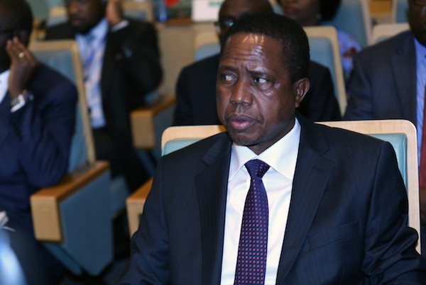 **FILE** Zambian President Edgar Lungu attends a High Level Consultation Meeting with African leaders on DR Congo election at the AU headquarters in Addis Ababa on Jan. 17, 2019. (Photo by Minasse Wondimu Hailu/Anadolu Agency/Getty Images)