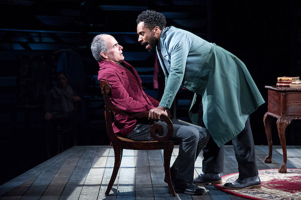 Eric Hissom (left) and Joshua David Robinson star in "JQA" at Arena Stage. (Photo by C. Stanley Photography)