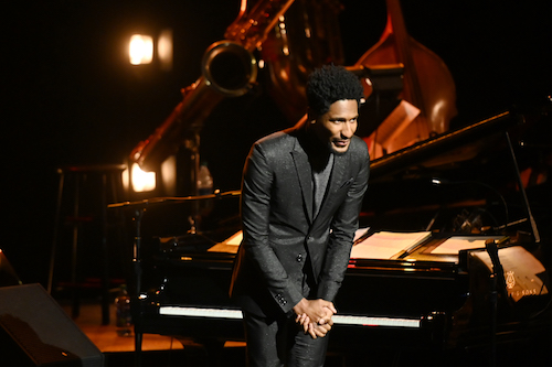 **FILE** Jon Batiste performs onstage during Jazz at Lincoln Center's 2019 Gala - The Birth of Jazz: From Bolden to Armstrong at Frederick P. Rose Hall, Jazz at Lincoln Center on April 17, 2019 in New York City. (Photo by Noam Galai/Getty Images for Jazz At Lincoln Center)
