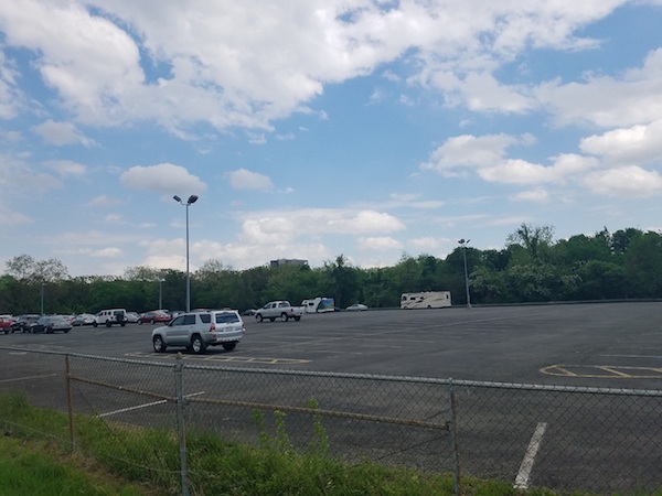 A parking lot across from the New Carrollton Metro station will be home to the future site of a new Metro office slated to begin construction next year. (William J. Ford/The Washington Informer)