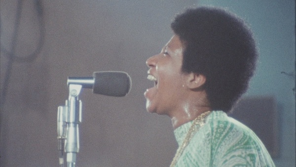 Aretha Franklin performs in "Amazing Grace," a film documenting her 1972 live album of the same name. (Courtesy of NEON)