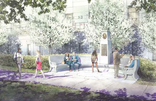 An artist rendering of a dedicated space in honor of D.C. Del. Eleanor Holmes Norton on the Georgetown University Law Center's campus is shown here. (Courtesy of The Georgetown University Law Center Media Office)