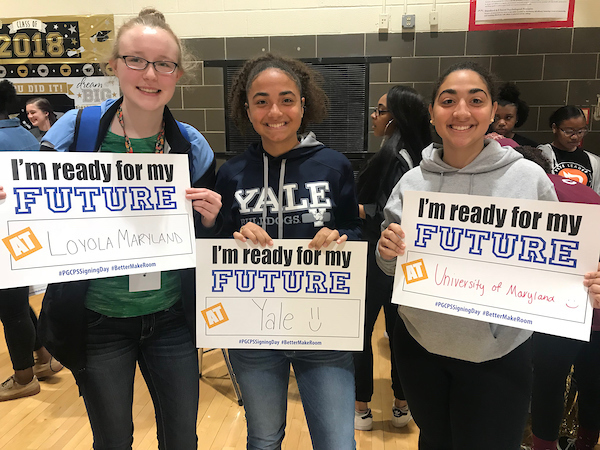 PGPCS graduating seniors are encouraged to share their college plans on social media. (Courtesy of PGCPS)