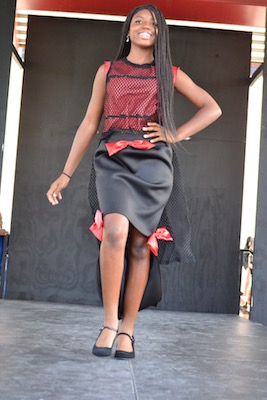 Models sport fashions they designed and made during the 12th annual Sew-N-Know fashion show "Woke to Fashion" at the Southeast Tennis and Learning Center in D.C. on June 8. (Brigette Squire/The Washington Informer)