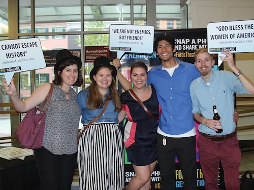 Millennials learn about Abraham Lincoln. (Courtesy of Ford's Theatre)