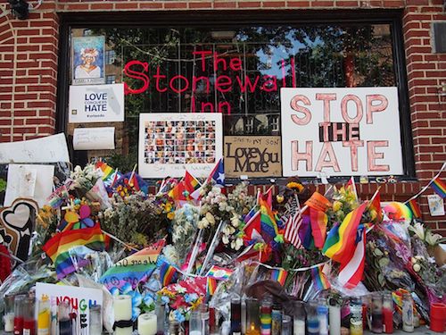 The gay pride parade commemorating the 50th anniversary of the uprising at Stonewall Inn in New York City was held June 30. The series of LGBTQ riots sparked by police raids are considered to be the catalyst that led to the gay liberation movement. (Hunter Abrams/Stonewall Community Foundation)
