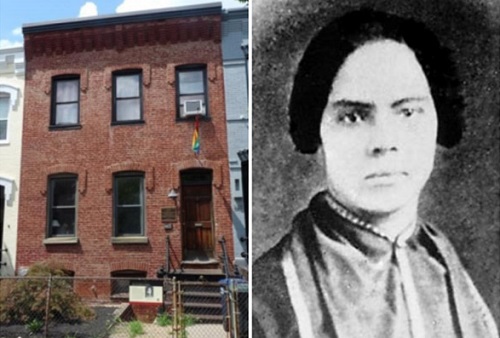 Mary Ann Shadd Cary and the historical house in D.C. (National Park Service)