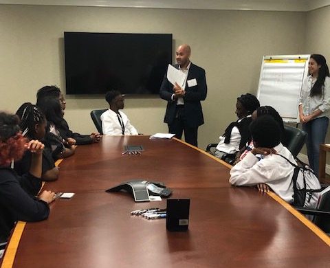 Derek Petit, a Wiley Rein associate who has long been involved with "Summer Law Day," helped facilitate the TMA partnership with Howard University's Law School. (Courtesy of TMA)