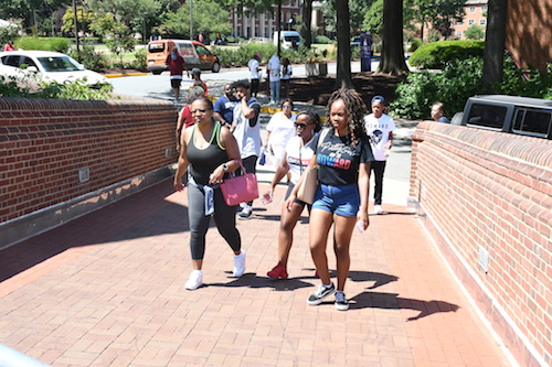 Incoming freshman at Howard University in Northwest kick off their school year with an event at Andrew Rankin Memorial Chapel on Aug. 11. (Roy Lewis/The Washington Informer)