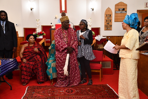 King Toffa IX of Porto-Novo in Benin at Macedonia Baptist Church in Bethesda, Maryland (Anthony Tilghman/The Washington Informer)
