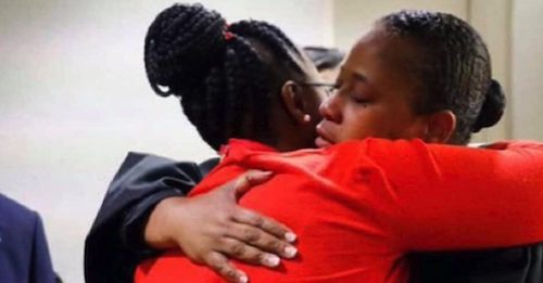 Mother of Botham Jean, Mrs. Allison Jean, embraces Judge Tammy Kemp. (Cheryl Smith/I Messenger Media L.L.C.)