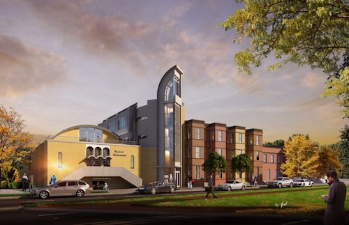 An image of Masjid Muhammad after the renovations is shown here. (Courtesy of Masjid Muhammad) 