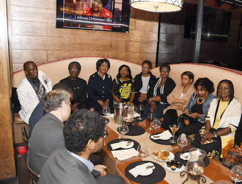 Former AU Ambassador to the United States Arikana Chihombori-Quao called for a unified Africa and France's prosecution during a farewell event on Friday, Nov. 1 at Swahili Village Bar and Grill in Beltsville, Maryland. (Anthony Tilghman/The Washington Informer)