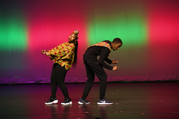 District of Columbia Ward 8 State Board of Education Representative Markus Batchelor dances with a student to compete for the William O. Lockridge Award at the Town Hall Education Arts Recreation Campus (THEARC) on Nov. 9. (Anthony Tilghman/The Washington Informer)