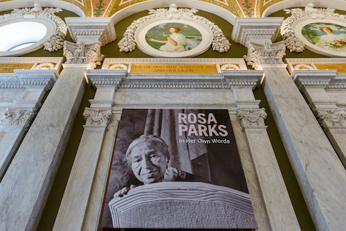 The new "Rosa Parks: In Her Own Words" exhibit opened Dec. 5, 2019, and runs through September 2020. (Shawn Miller/Library of Congress)