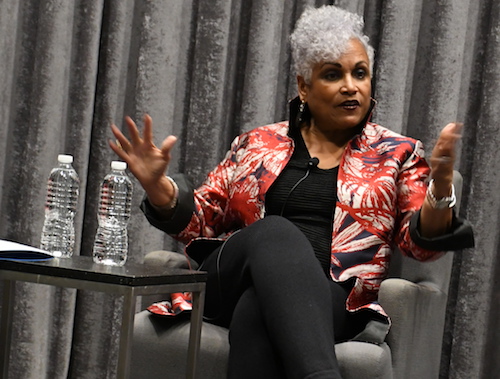 Former D.C. Chamber of Commerce President and CEO Barbara Lang participates in a panel discussion on women on corporate boards with Leslie Ireland of Citigroup and Dawn Sweeney of the National Restaurant Association. (Roy Lewis/The Washington Informer)