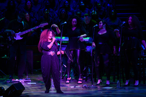 Chaka Khan performs with the Let Freedom Ring Choir at the Kennedy Center's annual Let Freedom Ring concert in honor of Martin Luther King Jr. on Jan. 20. (Courtesy of Georgetown University)