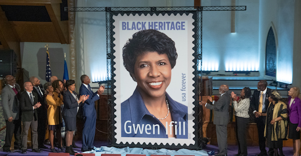 The Gwen Ifill Forever Stamp was unveiled at Metropolitan AME Church in D.C. on Jan. 30. (Shevry Lassiter/The Washington Informer)