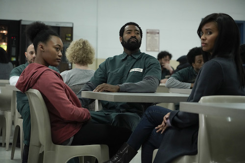 From left: Tyla Harris, Nicholas Pinnock and Joy Bryant star in ABC's "For Life." (ABC/Giovanni Rufino)