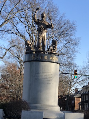 A statue honoring Arthur Ashe, the first Black so honored in Richmond, was unveiled nearly 25 years ago along the city's historic Monument Avenue but not without heated debate among many longtime residents. (D. Kevin McNeir/The Washington Informer)