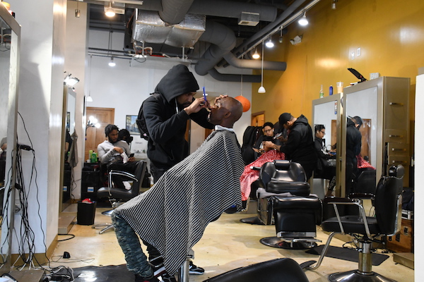 Marcus's Signature Cuts and Shaves Barber Shop in northwest D.C. (Roy Lewis/The Washington Informer)