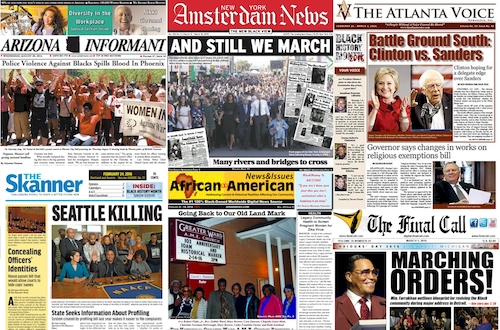 The Black press in action (Courtesy of AALBC)