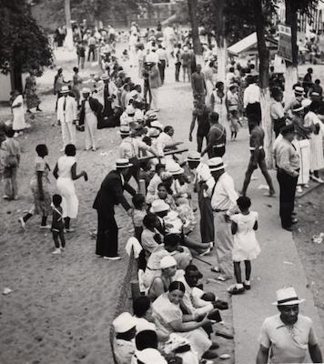 Blacks enjoy a day at the beach in segregated America. (Courtesy photo)