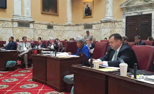 Members of the Maryland Senate convene March 13 in Annapolis. (William J. Ford/The Washington Informer)