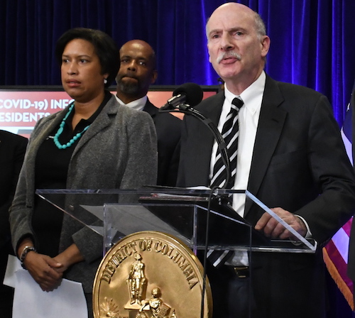 **FILE** D.C. Mayor Muriel Bowser (left) and Council Chair Phil Mendelson (Roy Lewis/The Washiington Informer)