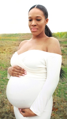 Sharelle Guyton, due to deliver her second son soon, worries about the ongoing coronavirus pandemic and how it might affect the delivery process and her newborn child. (Brigette Squire/The Washington Informer)