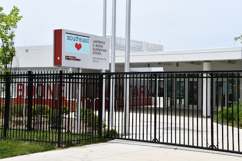 The entrance to Boone Elementary School in southeast D.C. is shown here. (Courtesy photo)