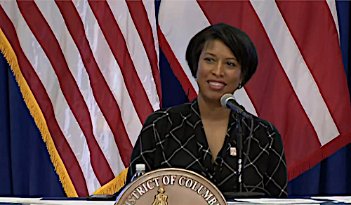D.C. Mayor Muriel Bowser speaks during a May 27 press conference to announce that the city will enter phase one of its reopening plan amid the coronavirus pandemic.