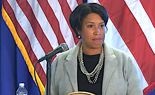 D.C. Mayor Muriel Bowser speaks during a May 8 press conference on the city's response to the coronavirus pandemic.