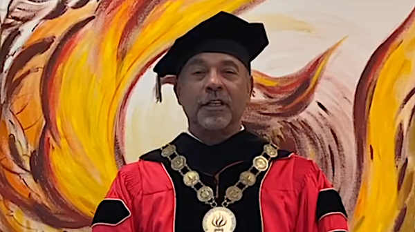 University of the District of Columbia President Ronald Mason speaks during a virtual commencement ceremony for the university's 2020 graduates on May 9.