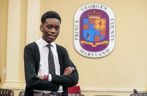 Scholar of the Week Jeremy Kiggundu (PGCPS photo)