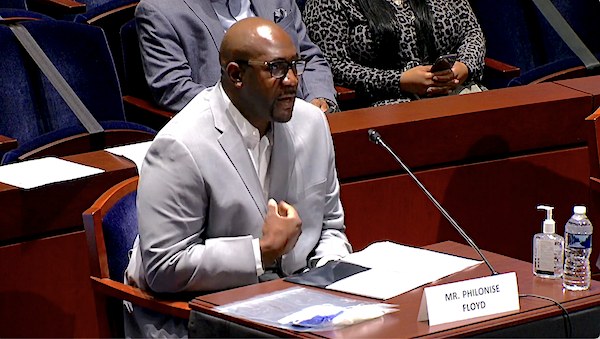 Philonise Floyd, brother of George Floyd, testifies during a Capitol Hill hearing on police brutality and racial profiling on June 10. George Floyd died May 25 while in Minneapolis police custody.