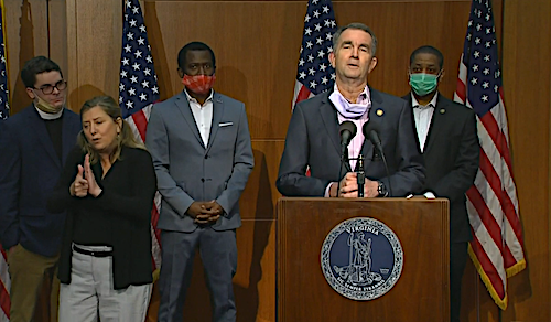 Virginia Gov. Ralph Northam speaks during a June 4 press conference to announce plans to remove a state of Confederate statue of Robert E. Lee in Richmond.