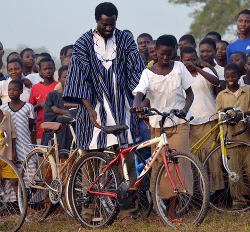 Olowo-n’djo Tchala has distributed nearly 10,000 bicycles to young women in Togo to help decrease dropout rate in grade school. (Courtesy photo)