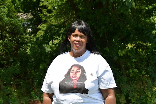 New Carrollton Mayor Phelecia E. Nembhard, who became the first Black, first woman and youngest person ever elected in the city last month, attends a police reform rally in Palmer Park on July 4. (Anthony Tilghman/The Washington Informer)